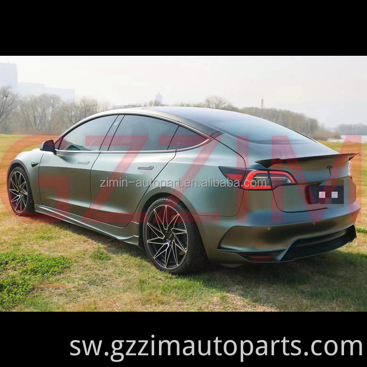 Mbele na taa ya nyuma ya bumper nzima iliyosasisha mwili kit giza papa bodykit kwa mfano 3